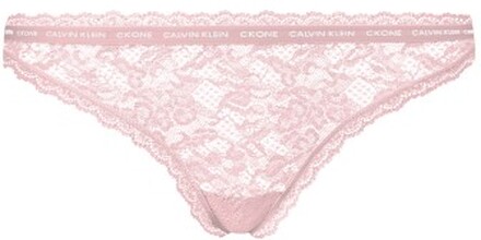 Calvin Klein Truser 3P CK One Lace Thong Lysrosa nylon X-Small Dame