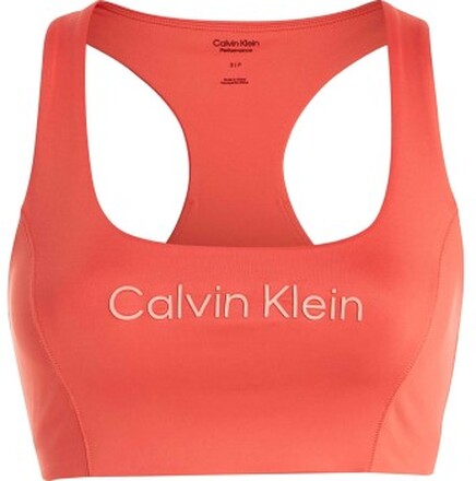 Calvin Klein Bh Sport Medium Support Sports Bra Koral X-Large Dame