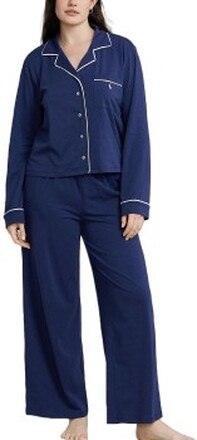 Polo Ralph Lauren Long Sleeve PJ Set Marineblå Large Dame
