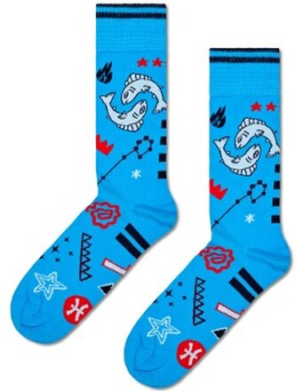 Happy Sock Zodiac Signs Pisces Sock Blau Muster Gr 36/40