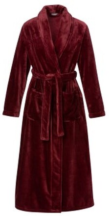 Trofe Solid Silkfleece Robe Vinrød polyester Large Dame