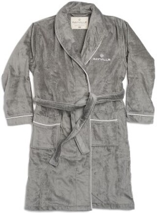 Rayville Paul Bathrobe Solid Grå bomuld Large Herre