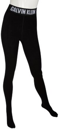 Calvin Klein Chantal Logo Fleece Tights Sort Small Dame