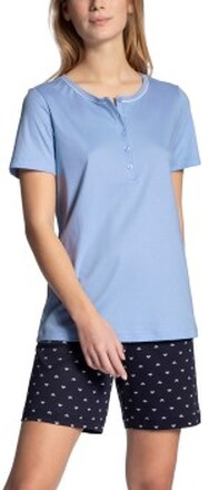 Calida Night Lovers Short Pyjama Blå bomull X-Small Dame