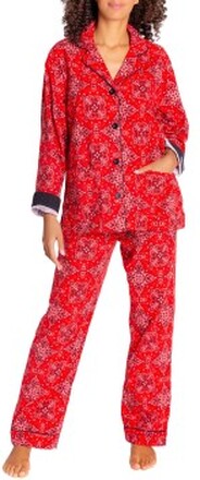 PJ Salvage Boots And Bonfires Pyjama Rød bomull Large Dame