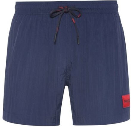 HUGO Badbyxor Dominica Recycled Swim Shorts Mörkblå polyester Medium Herr