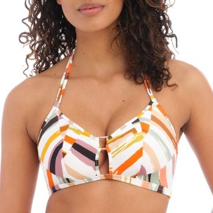 Freya Shell Island Triangle Bikini Top Weiß Muster Polyamid F 65 Damen