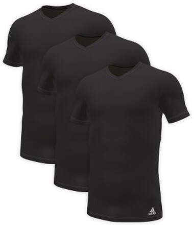 adidas 3P Active Flex Cotton V-Neck T-Shirt Sort bomuld Medium Herre