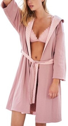 Missya Feline Double Sided Robe Rosa bomull Medium Dam