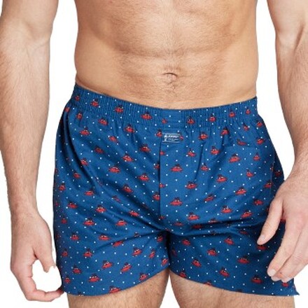 Jockey Kalsonger Woven Poplin Boxer Shorts Blå/Röd bomull Small Herr