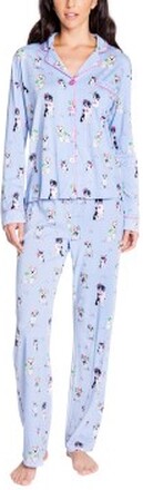 PJ Salvage Playful Prints Pyjama Ljusblå X-Large Dam