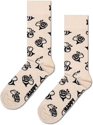 Happy socks Strumpor Bee Sock Svart/Vit bomull Strl 41/46