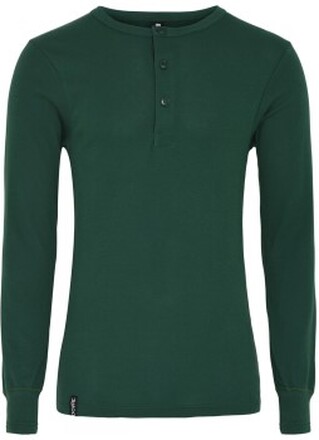 Dovre Organic Cotton Grand Dad Rib Shirt Grön ekologisk bomull Large Herr