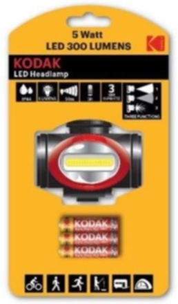 Kodak LED Pannlampa 300 lumen inklusive 3AAA batterier