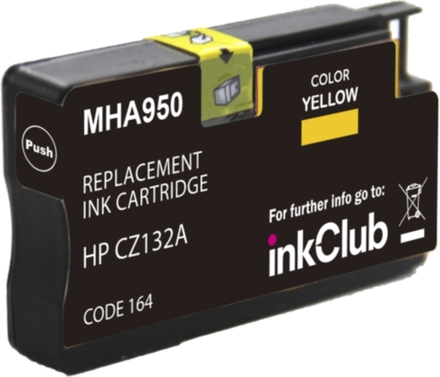 inkClub Bläckpatron, ersätter HP 711, gul, 26 ml MHA950 ersätter CZ132A