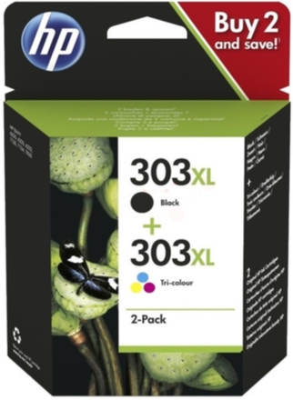 HP 303 XL Tri Color & Svart bläck 2-pack