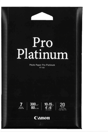 Fotopapper Pro Platinum, 10x15 cm, 20 ark, 300g (PT-101)