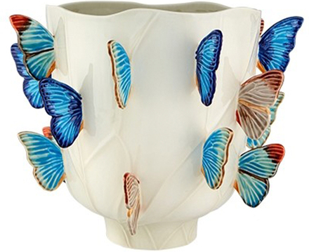 Bordallo Pinheiro - Cloudy Butterfly vase 45 cm