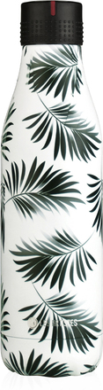 Les Artistes - Bottle Up Design termoflaske 0,5L hvit/mørk grønn med blad