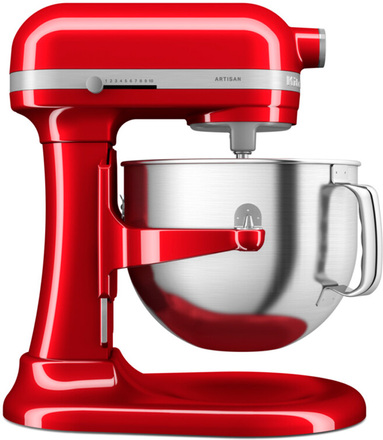 KitchenAid - Artisan kjøkkenmaskin med bolleløft 5KSM70SHXECA 6,6L rød metallic