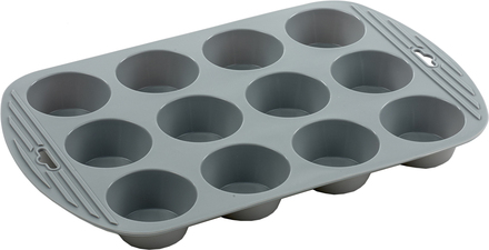 Funktion - Muffinsbrett silikon for 12 muffins grå