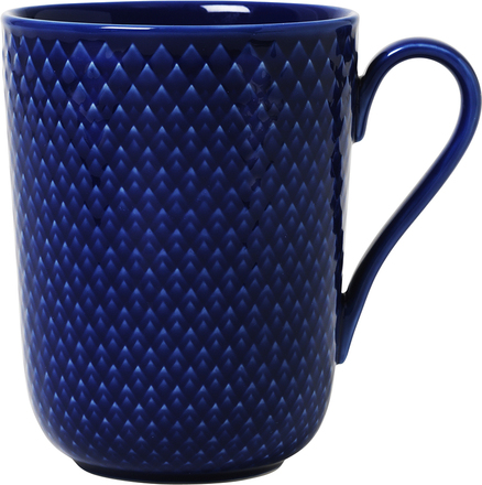 Lyngby Porcelain - Rhombe kopp 33 cl mørk blå