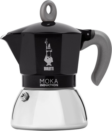 Bialetti - Moka induksjon espressokoker 4 kopper svart