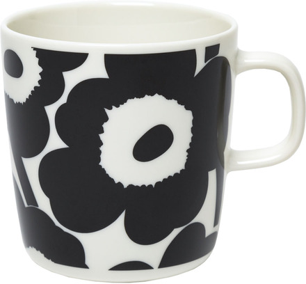 Marimekko - Oiva Unikko krus 40 cl svart/hvit