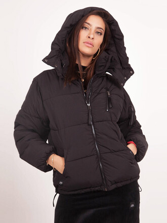 Sixth Womens Puffer Jacket Black (S)