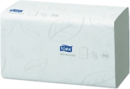 Håndklædeark Tork H3 Advanced Singlefold 2-lag hvid - (15 pakker x 250 stk.)