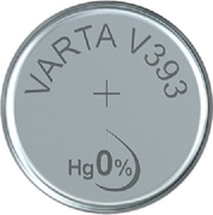 Varta -V393, Engangsbatteri, Silver-Oksid (S), 1,55 V, 1 stykker, Hg (kvikksølv), Sølv