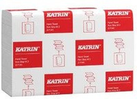Håndklædeark Katrin Non-Stop Z-fold 2-lag L24.0xB20.6xD8.5cm Nyfiber Hvid,18 pk x 150 stk/krt