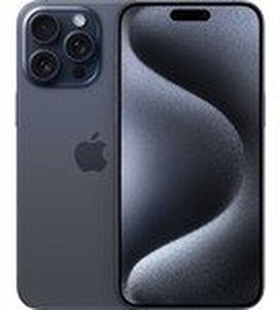Apple iPhone 15 Pro Max - 5G smartphone - dobbelt-SIM / Internminne 256 GB - OLED-display - 6.7 - 2796 x 1290 pixels (120 Hz) - 3x bakkamera 48 MP, 12 MP, 12 MP - front camera 12 MP - blå titan