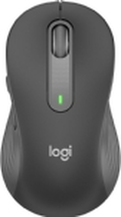 Logitech Signature M650 L - Mus - stor størrelse - optisk - 5 knapper - trådløs - Bluetooth, 2.4 GHz - Logitech Logi B-t USB-mottaker - grafitt