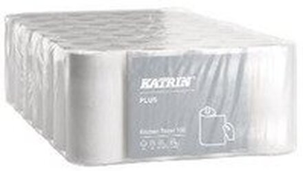 Køkkenrulle Katrin Plus 2-lags 12 m hvid - (28 ruller pr. karton)