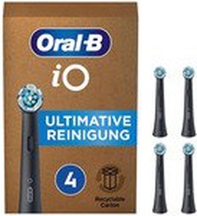 Oral-B iO Series Ultimate Clean Tannbørstehoder - Svart - 4-pakning