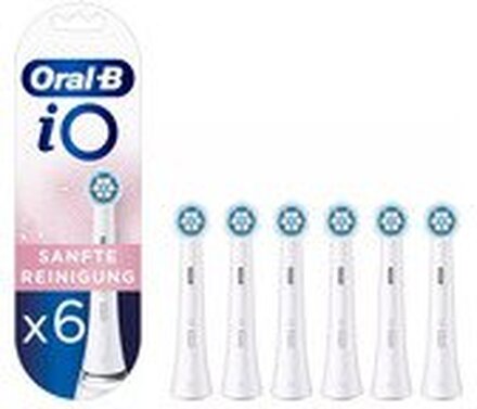 Oral-B iO Series Gentle Care Tannbørstehoveder - Hvit - 6-pakning