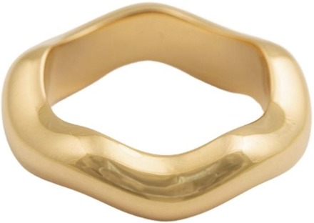 Syster P Ring Bolded Wavy Guld 18 mm