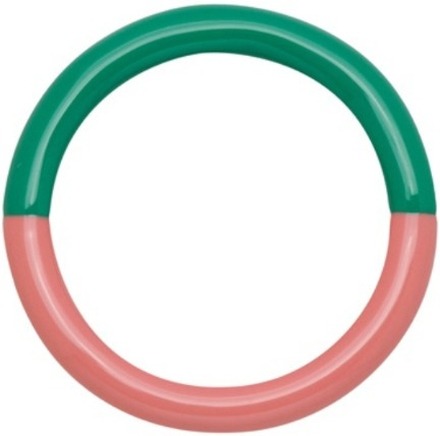 Lulu Copenhagen Ring Double color emalj Grön/Korall 17