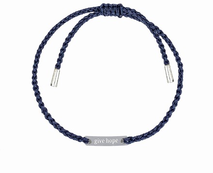 Syster P Armband Give Hope tråd/silver Navy