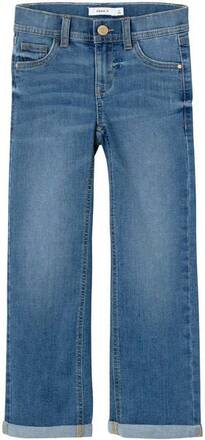 Name It Polly 9663 wide jeans til barn, medium blue denim