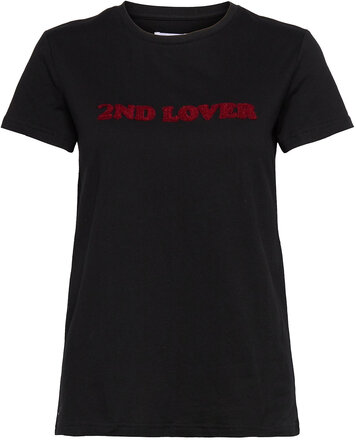 2Nd Lover T-shirts & Tops Short-sleeved Svart 2NDDAY*Betinget Tilbud
