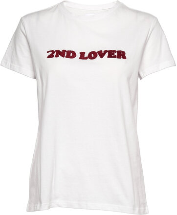 2Nd Lover Tops T-shirts & Tops Short-sleeved White 2NDDAY