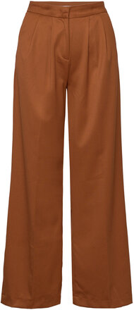 2Nd Mille - Daily Sleek Bottoms Trousers Wide Leg Brown 2NDDAY