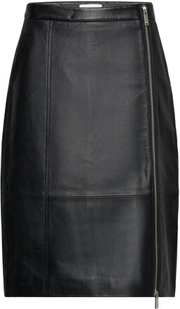 2Nd Eilish - Leather Appeal Pencilnederdel Nederdel Black 2NDDAY