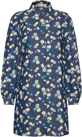 Lene Dress Dresses Shirt Dresses Marineblå A-View*Betinget Tilbud