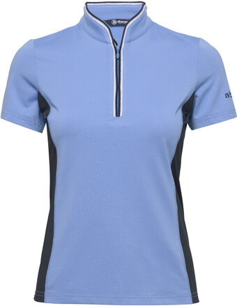 Lds Dimple Polo T-shirts & Tops Polos Blå Abacus*Betinget Tilbud