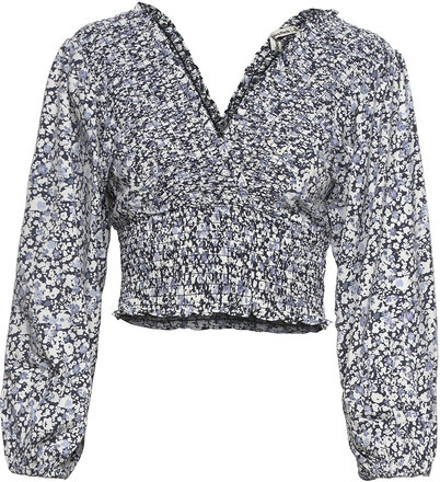 Anf Womens Wovens Party Tops Long-sleeved Multi/mønstret Abercrombie & Fitch*Betinget Tilbud