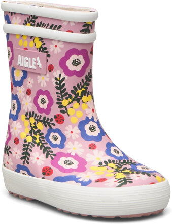 Ai Baby Flac Play2 Flower Po Gummistövlar Pink Aigle