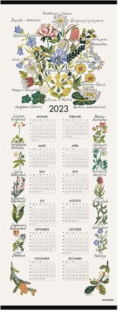 Landskapsblommor, Calendar Home Decoration Office Material Calendars & Notebooks Multi/mønstret Almedahls*Betinget Tilbud